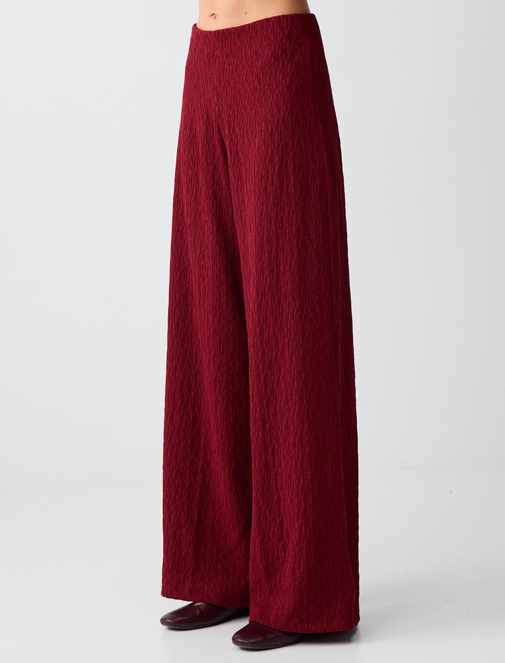 Normal Fit Trousers - Burgundy - 6SW186692562