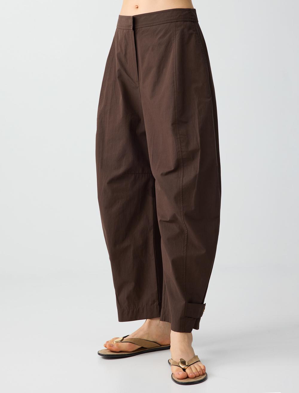 Loose Fit Trousers - Brown - 6SW186773803