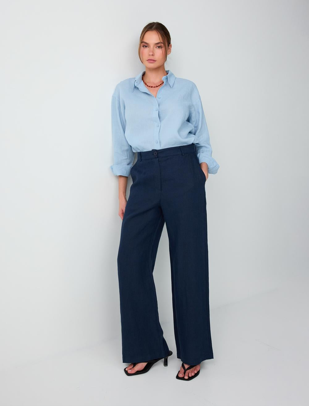 Normal Fit Trousers - Dark Blue - 6SW187025494