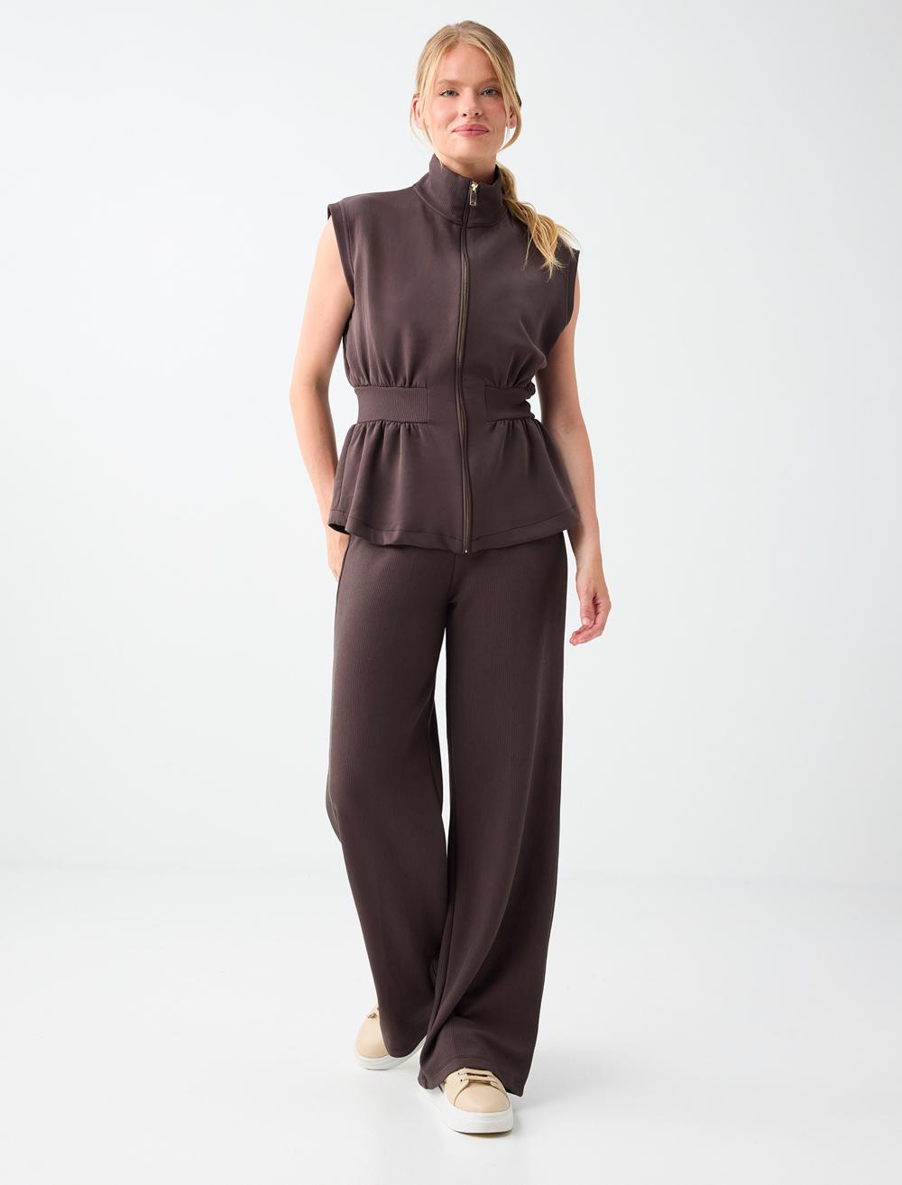Normal Fit Trousers - Bitter Brown - 6SW187186803