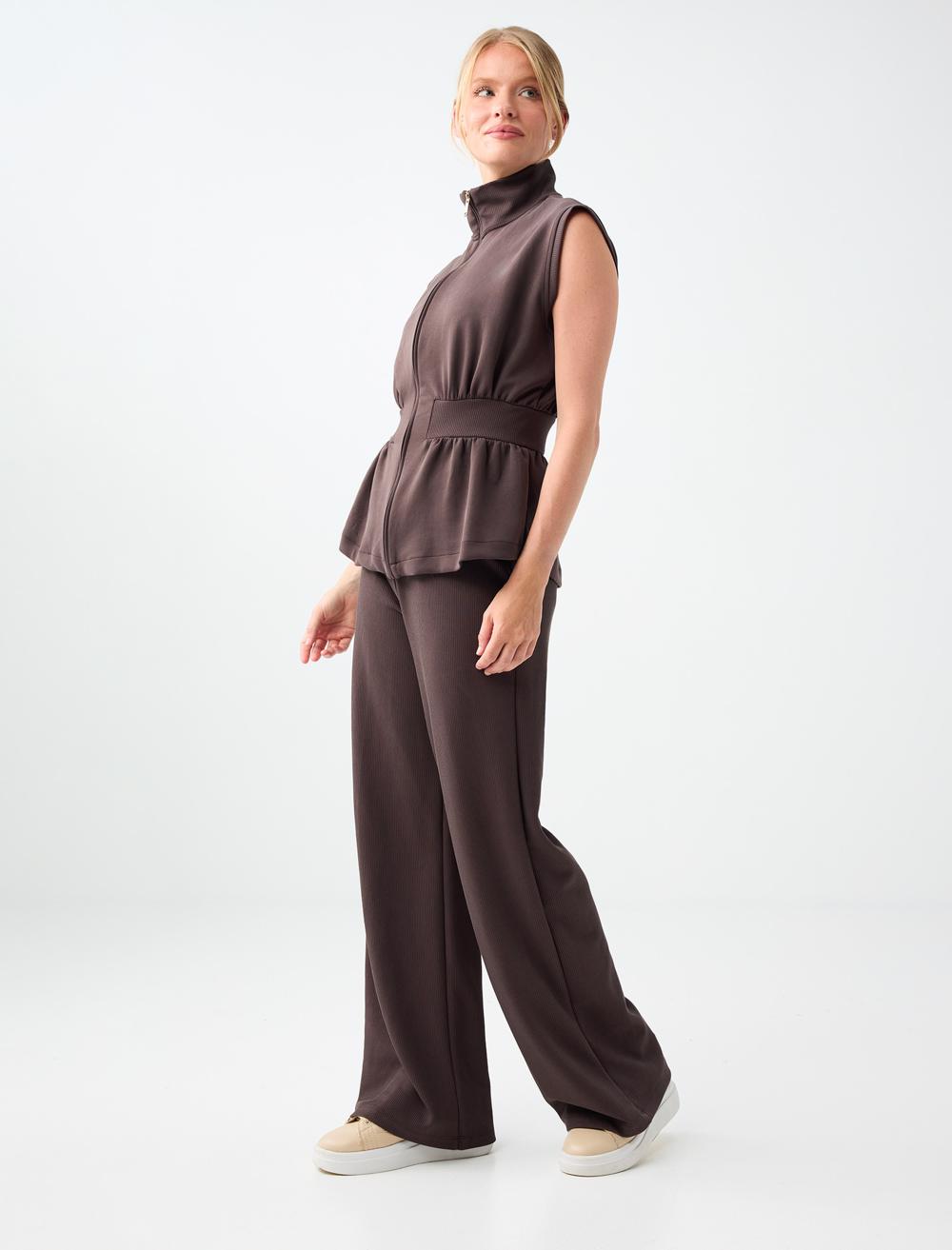 Normal Fit Trousers - Bitter Brown - 6SW187186803