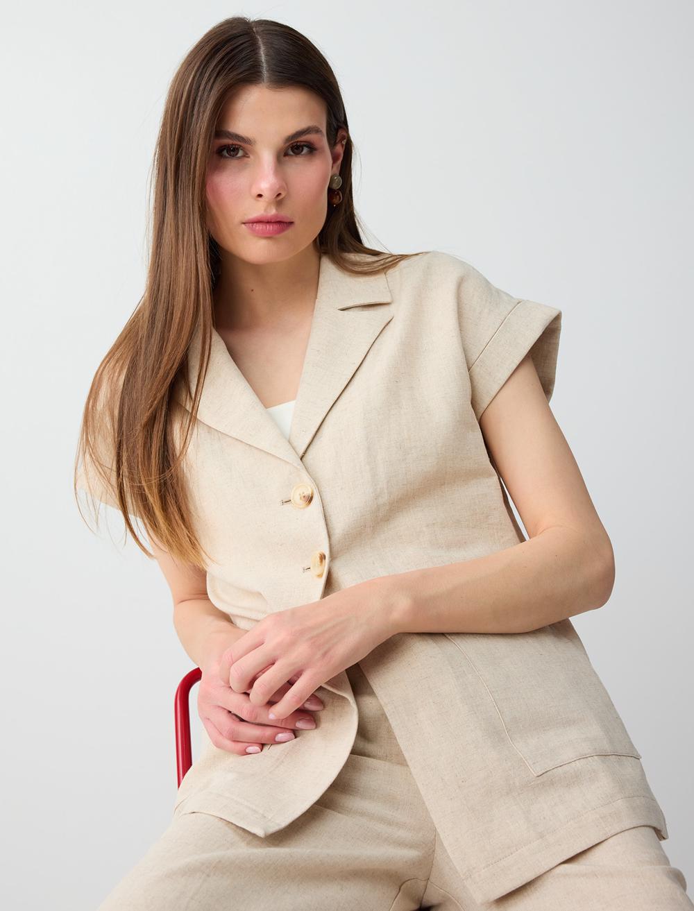 Normal Fit Trousers - Beige - 6SW187248130
