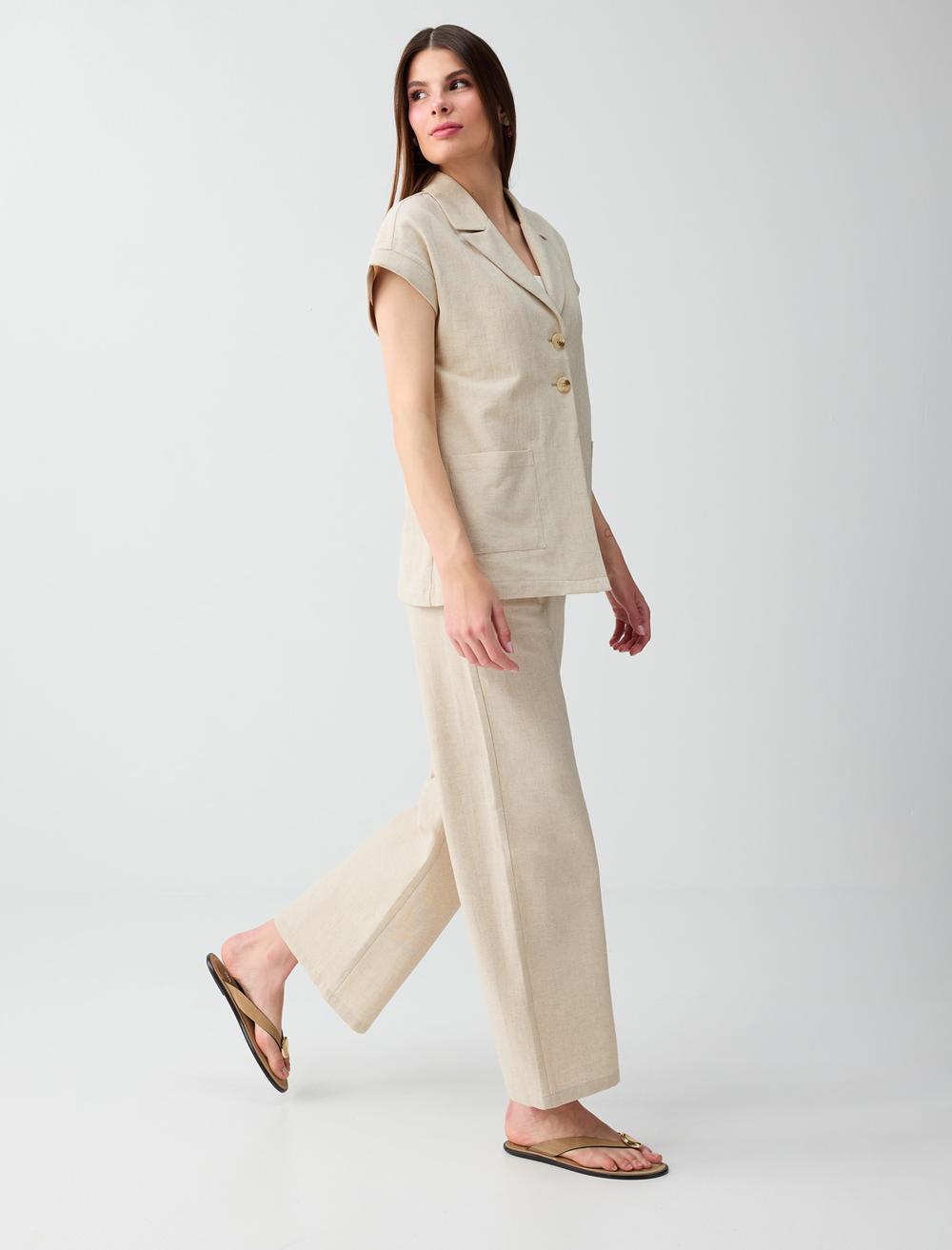 Normal Fit Trousers - Beige - 6SW187248130
