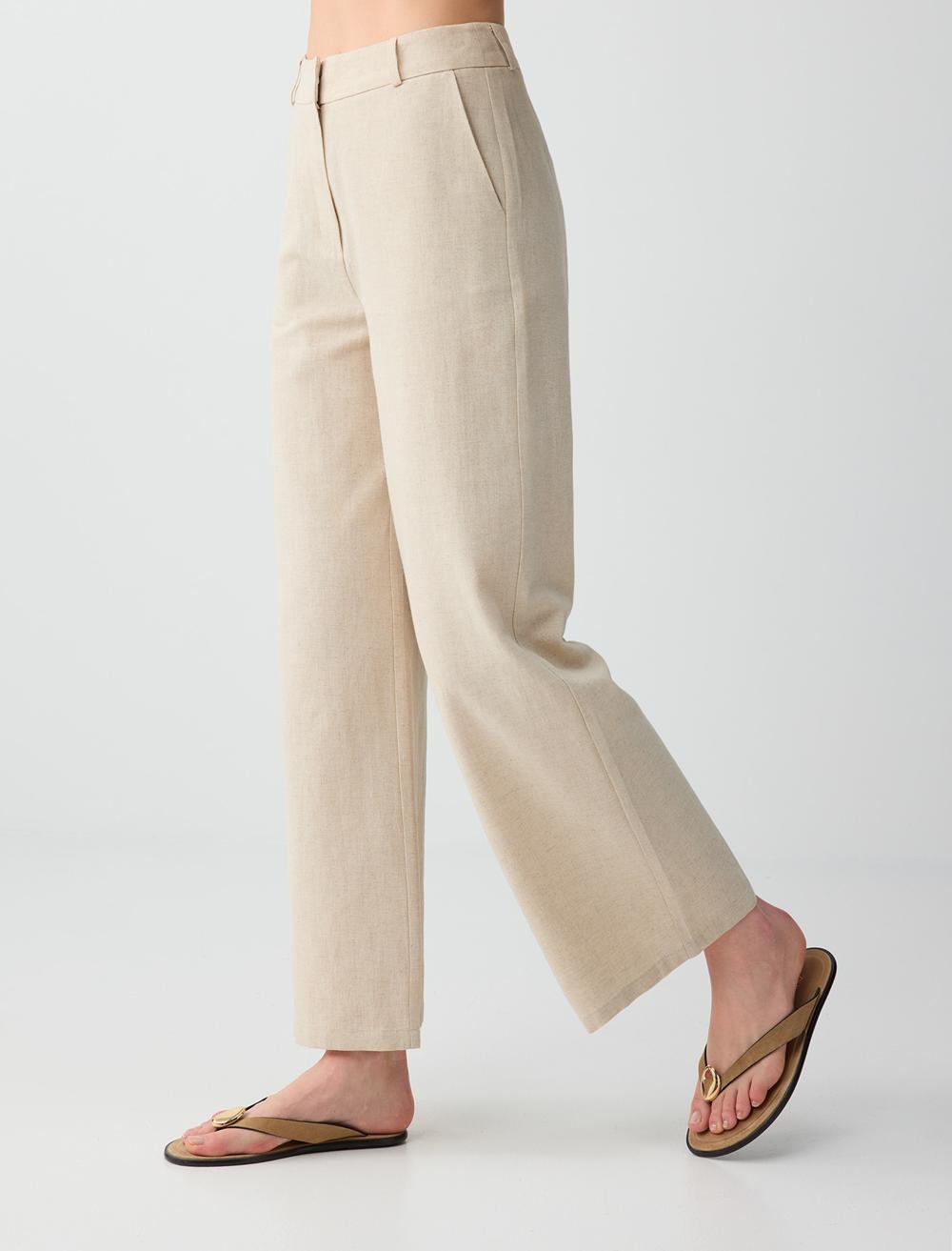 Normal Fit Trousers - Beige - 6SW187248130