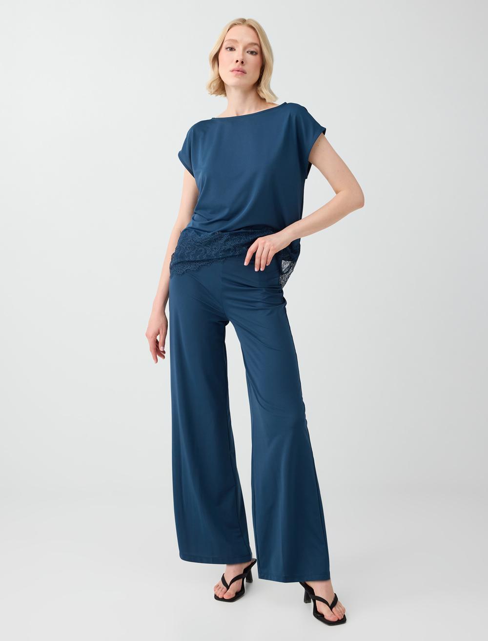 Normal Fit Trousers - Dark Blue - 6SW187251427
