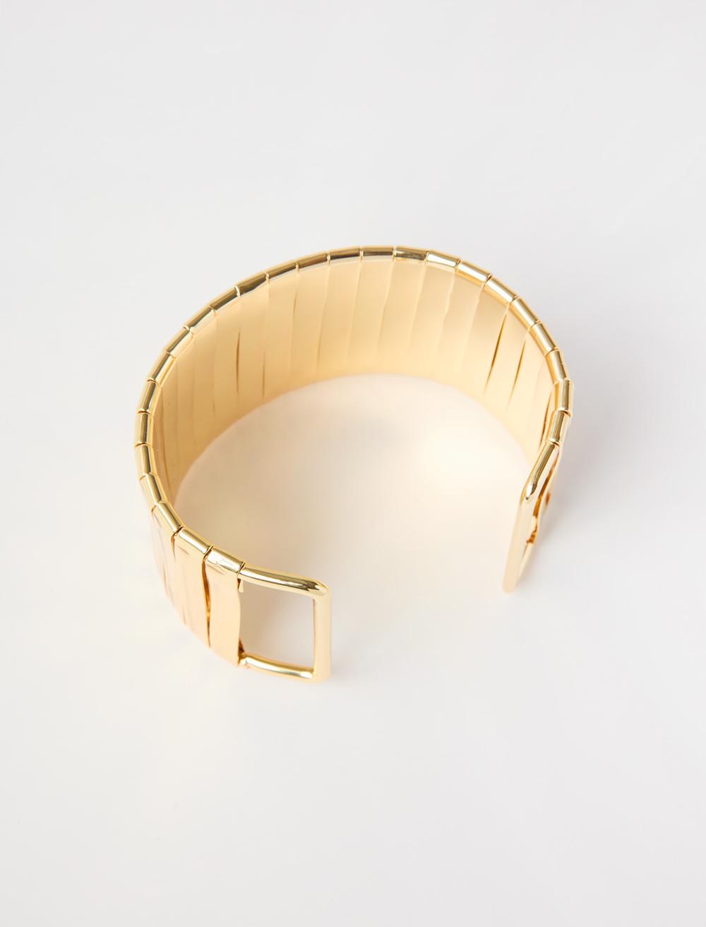 Shiny Stripe Detailed Cuff Bracelet - 5WW345357
