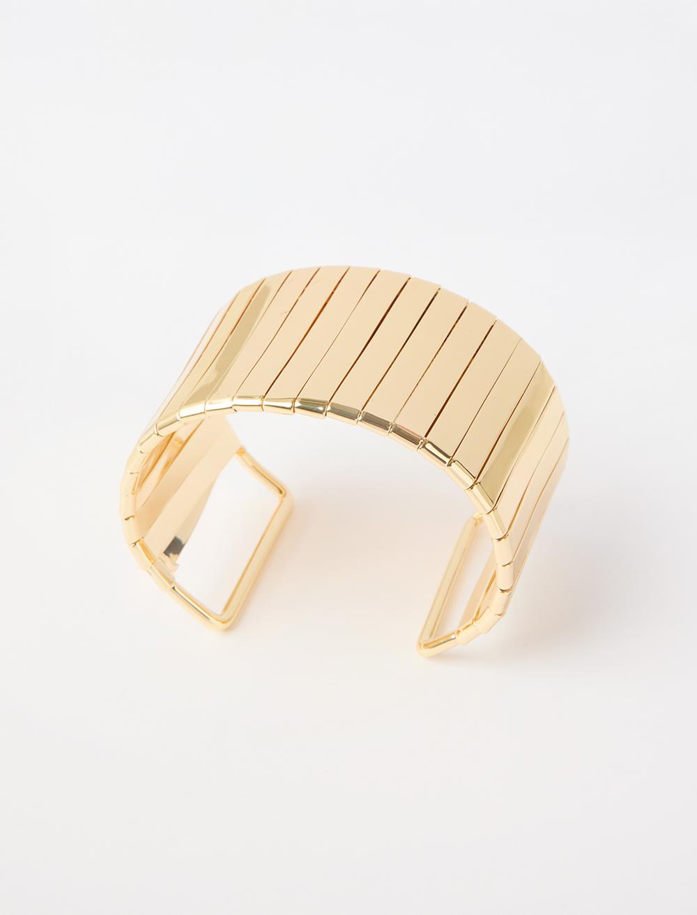 Shiny Stripe Detailed Cuff Bracelet - 5WW345357150