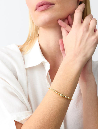 Shiny ball-shaped adjustable bracelet