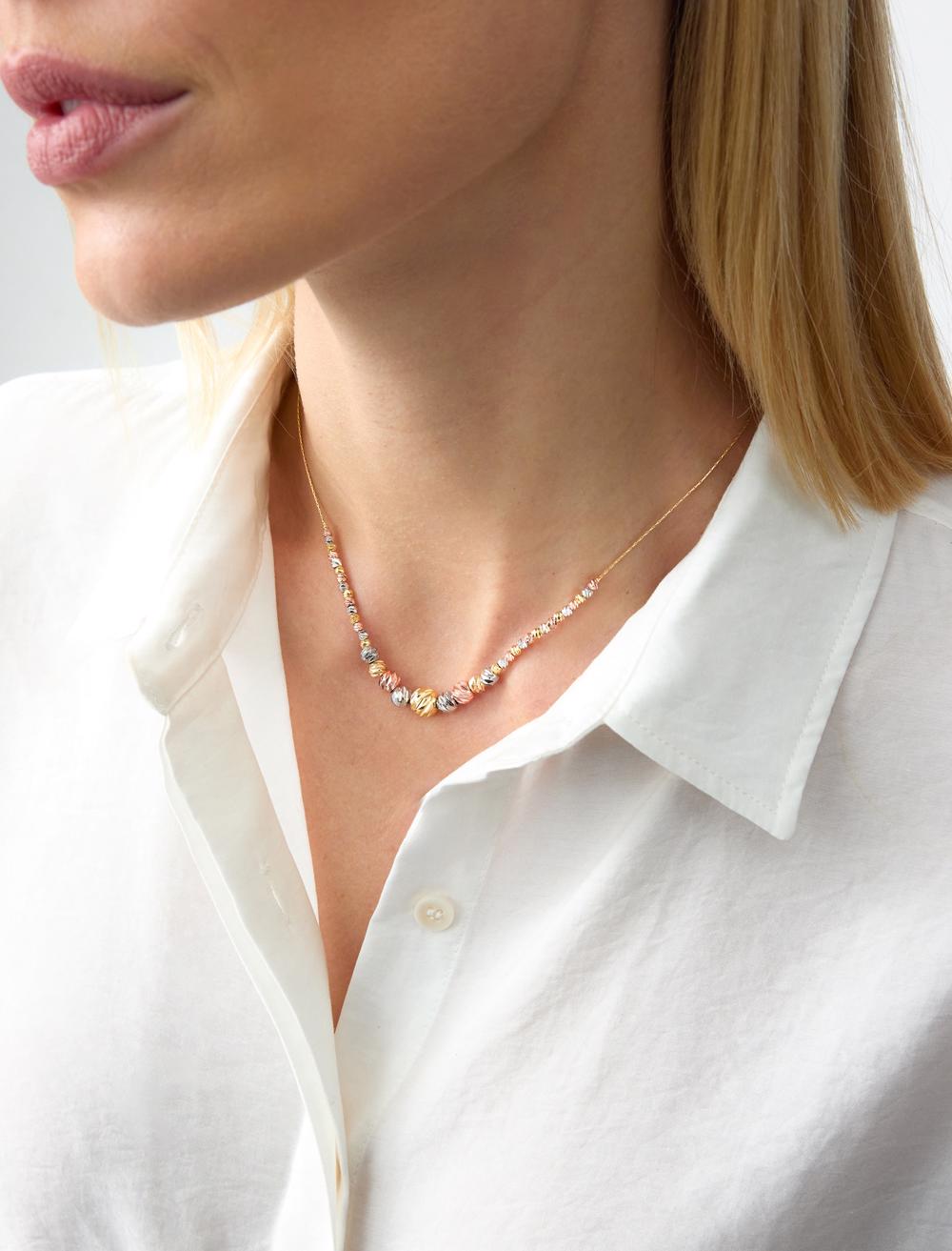 Shiny Ball Figured Adjustable Necklace