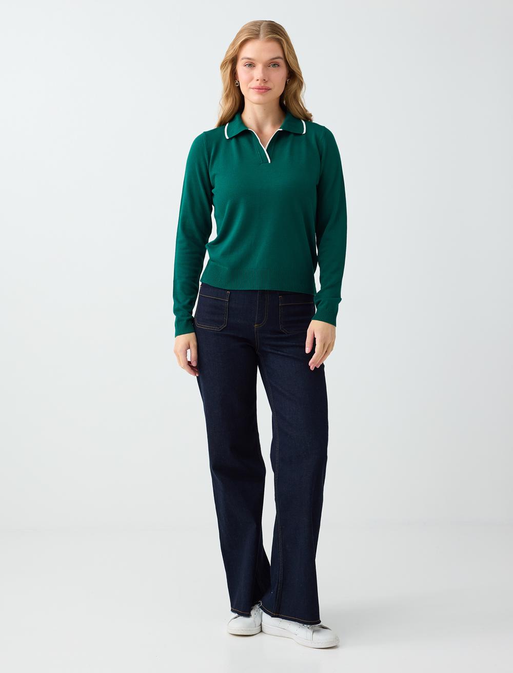 Polo Shirt Pullover - Dark Green