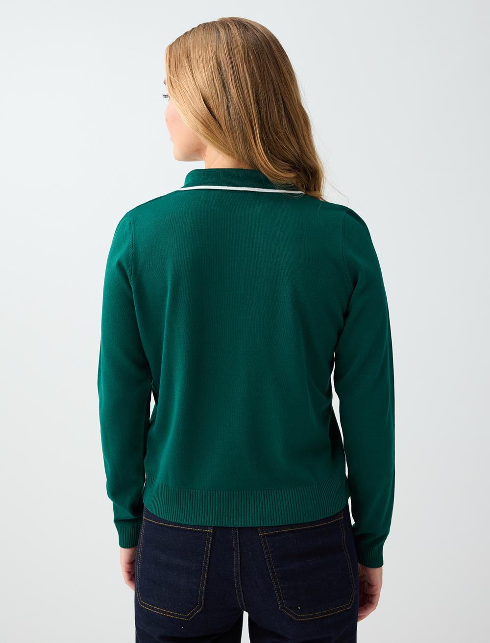 Polo Shirt Pullover - Dark Green