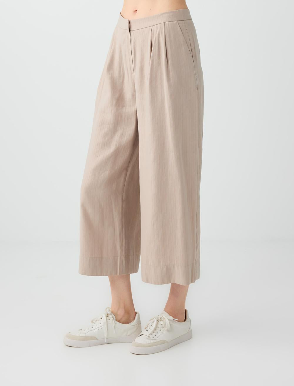 Loose Fit Trousers - Beige - 6SW182234927
