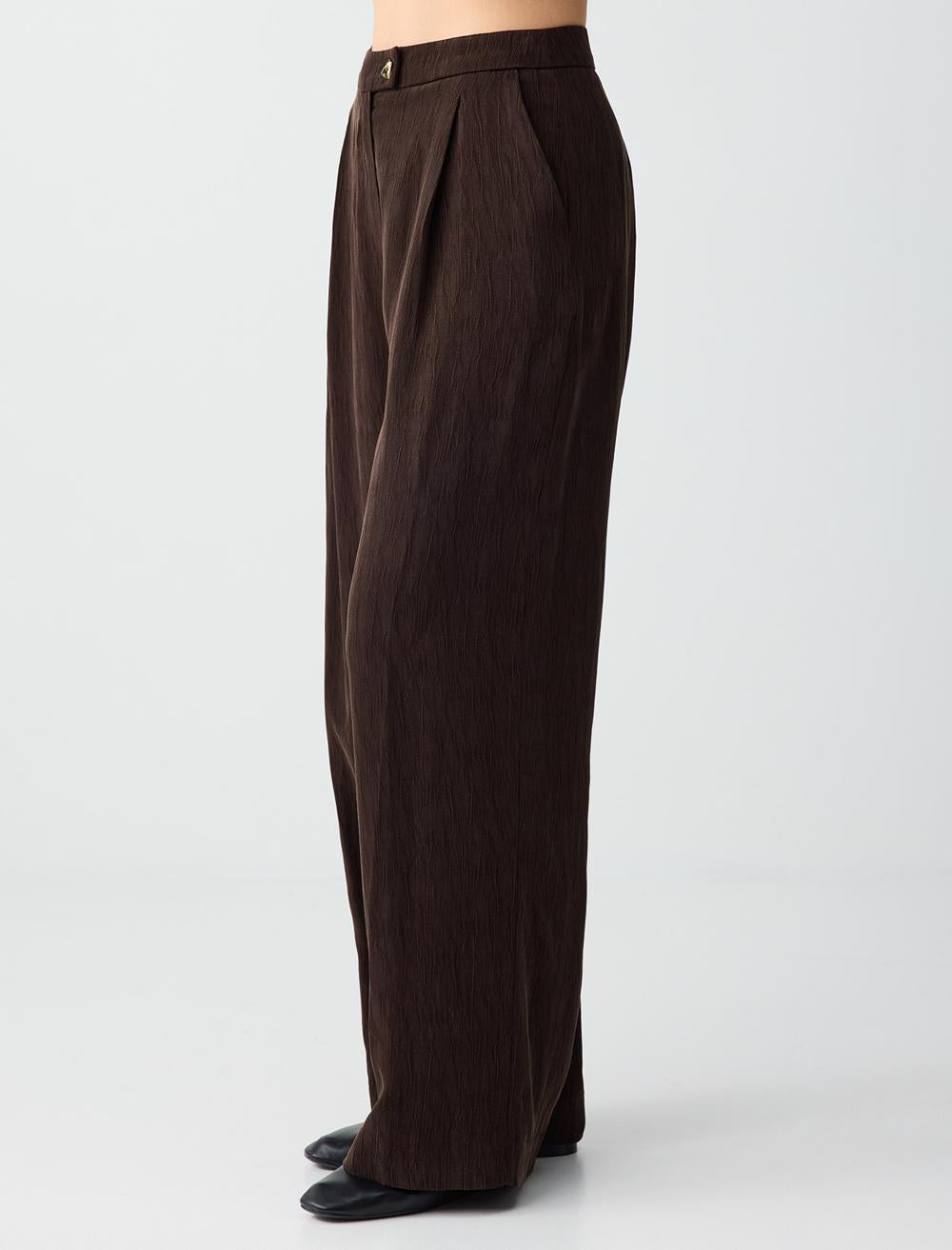 Relaxed Fit Pants - Aci Kahve