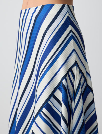 Relaxed Fit Regular Waist Patterned Knitted Midi Skirt