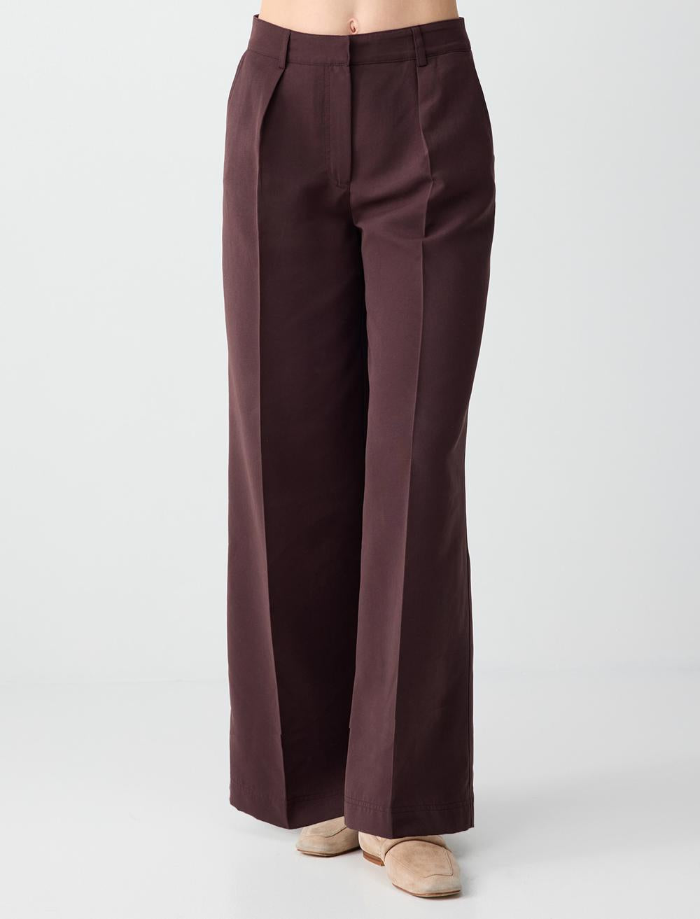Relaxed Fit Pants - Aci Kahve