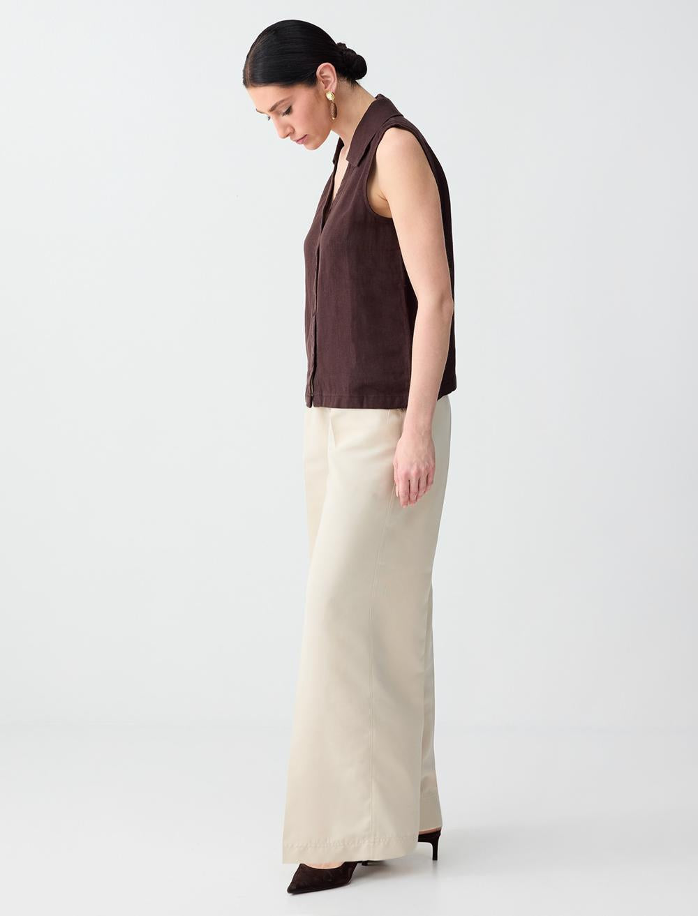 Relaxed Fit Pants - Stone