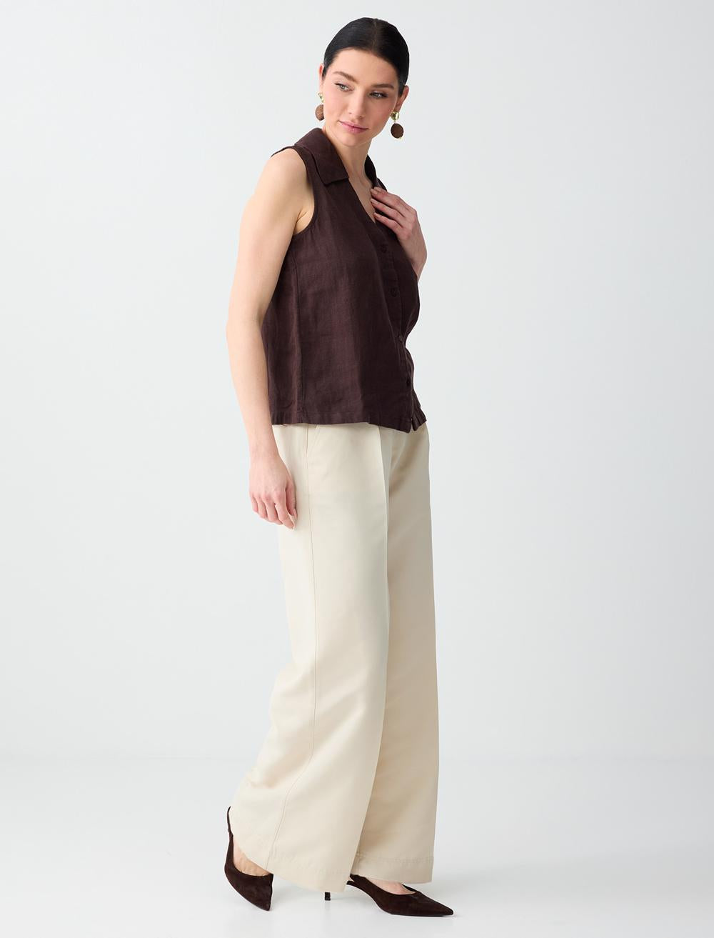 Relaxed Fit Pants - Stone
