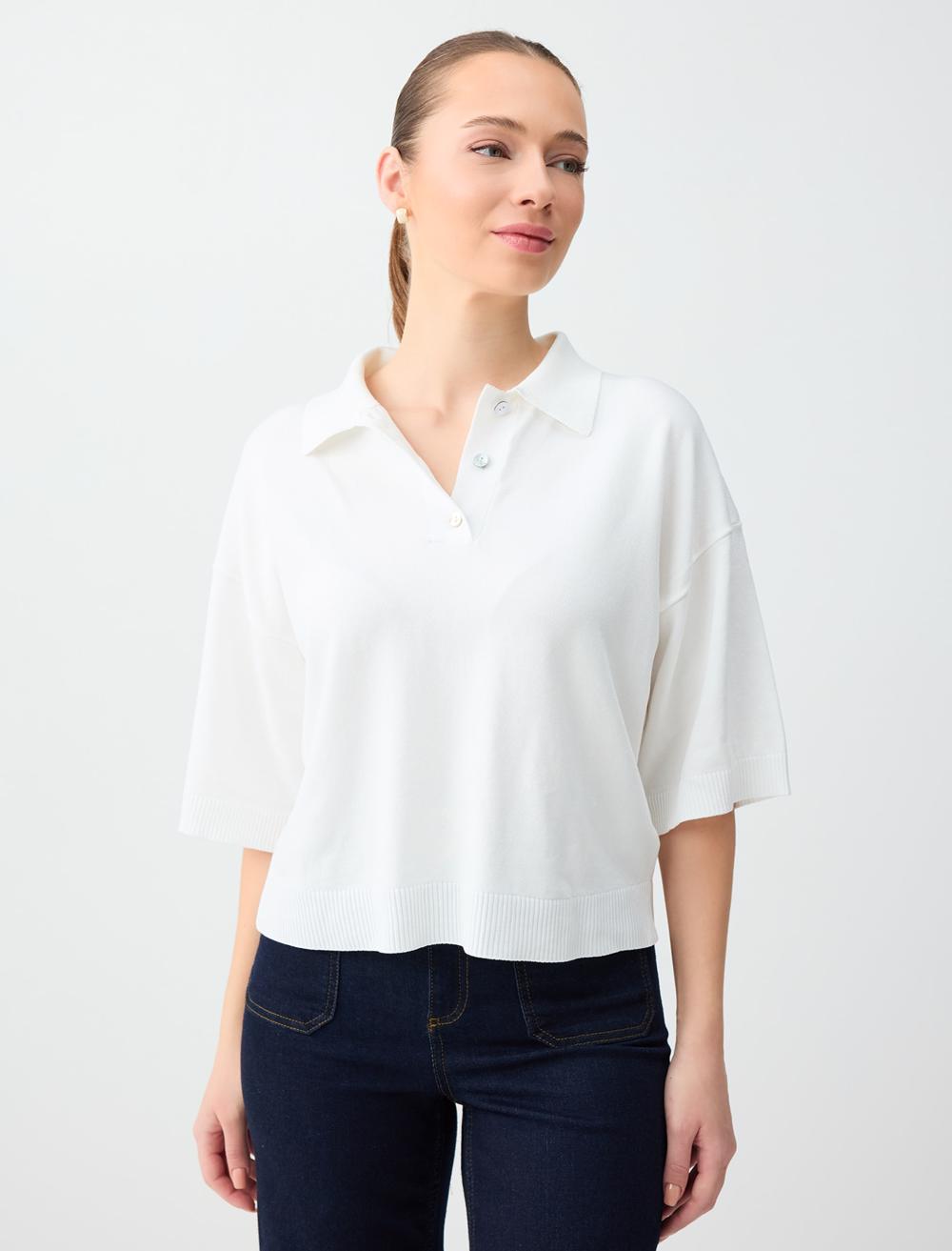 Ss Polo Relaxed Fit - White