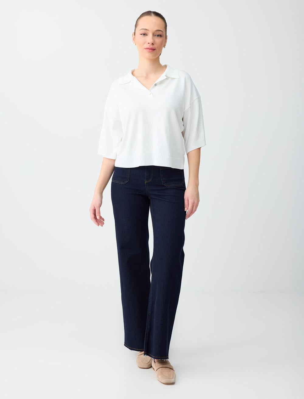 Ss Polo Relaxed Fit - White