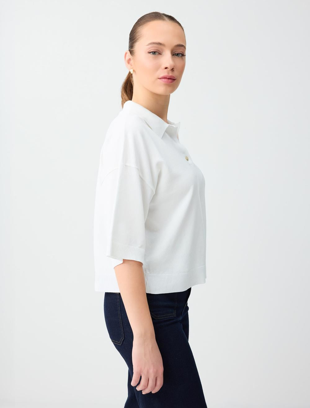 Ss Polo Relaxed Fit - White