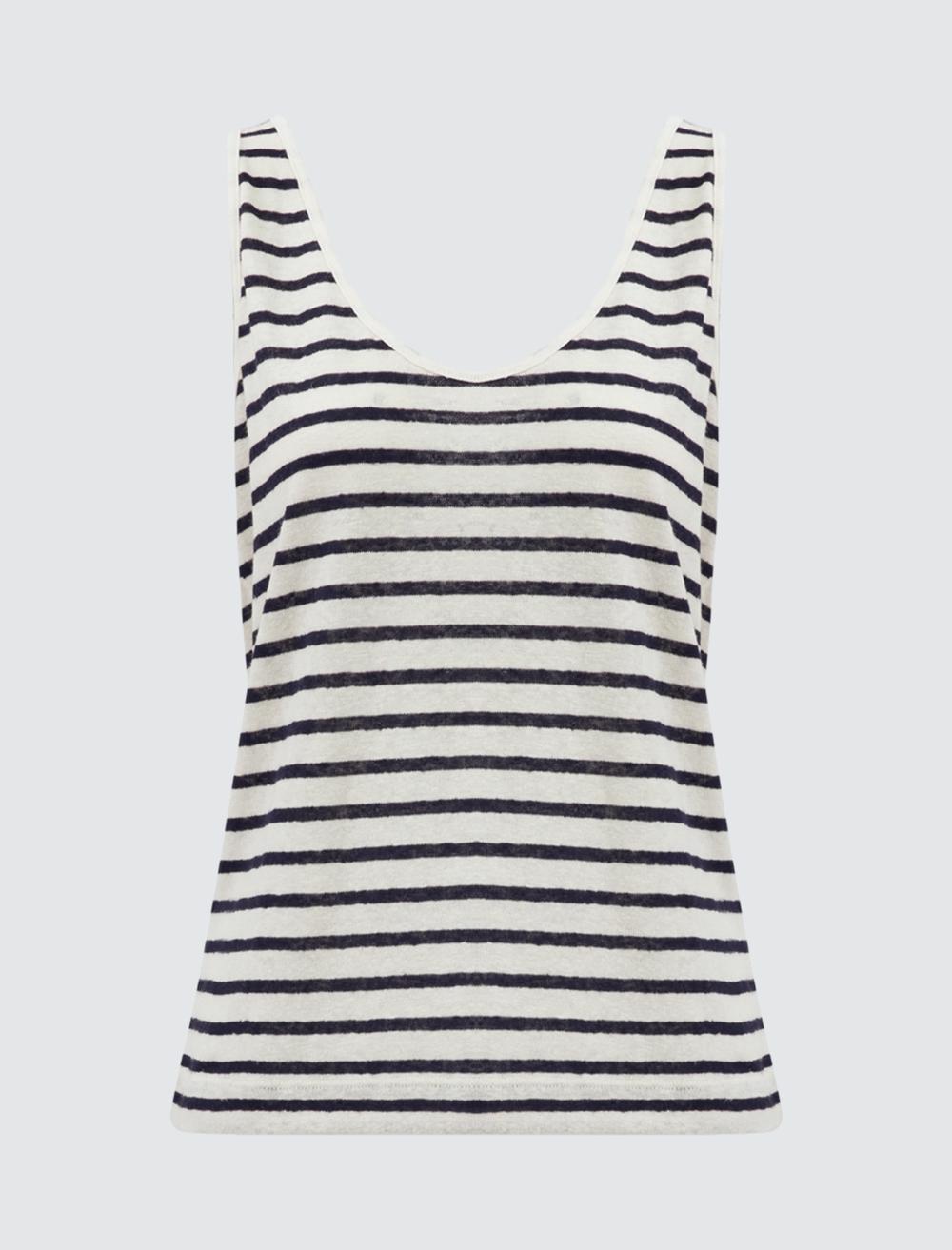 Loose Fit Scoop Neck Sleeveless-Sleeve Singlet - 5SW013245