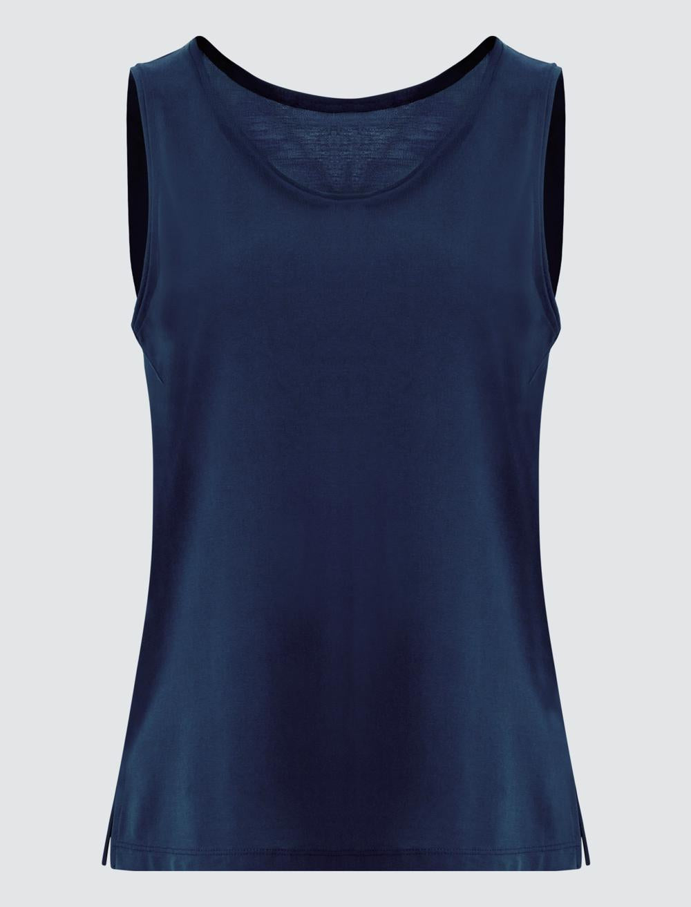Loose Fit Scoop Neck Sleeveless-Sleeve Singlet - 5SW013866