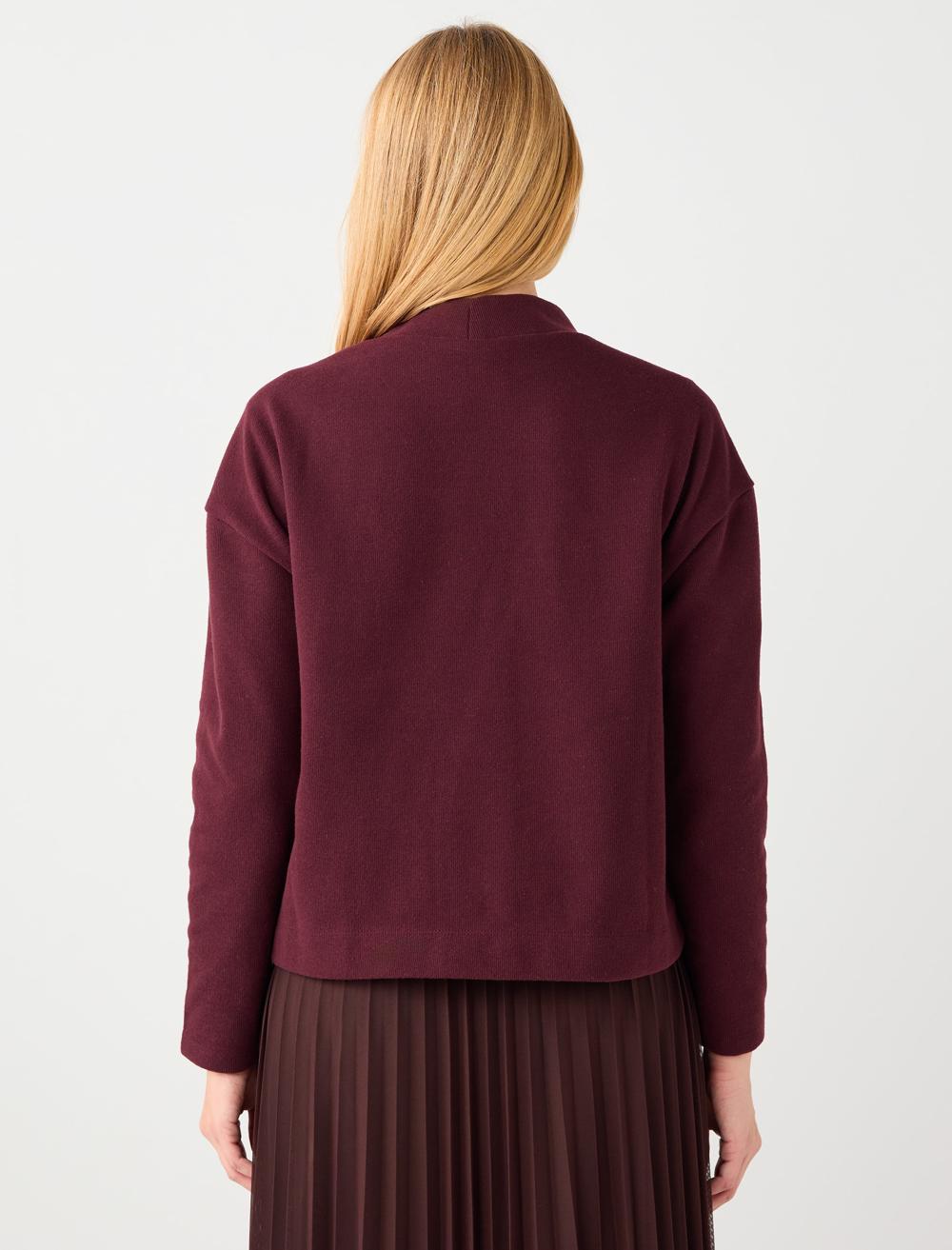 Loose Fit V-Neck Long-Sleeve Cardigan - 5WW103716