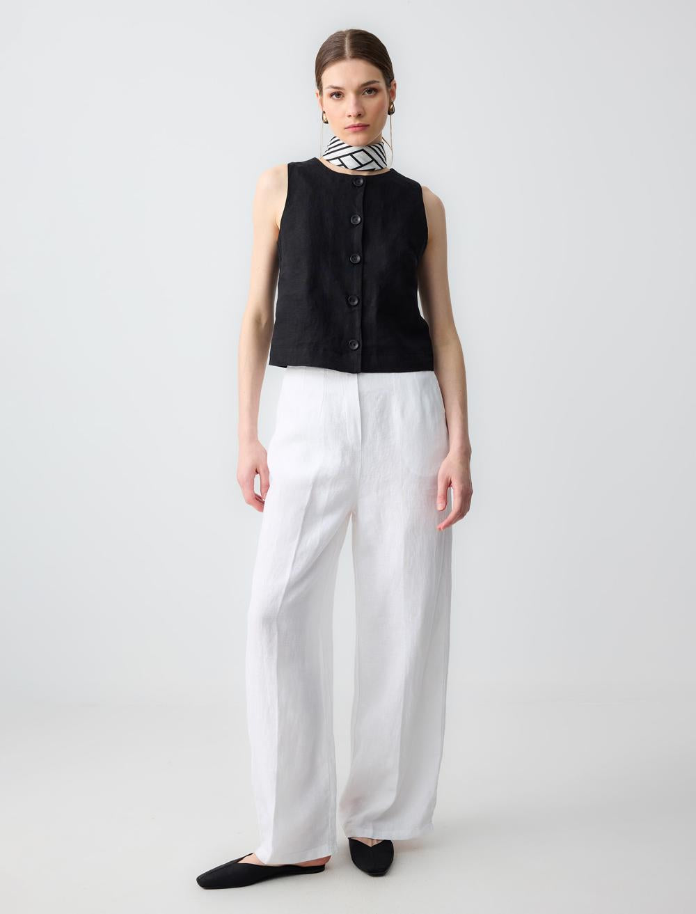 Loose Fit Trousers - White - 5SW183215100