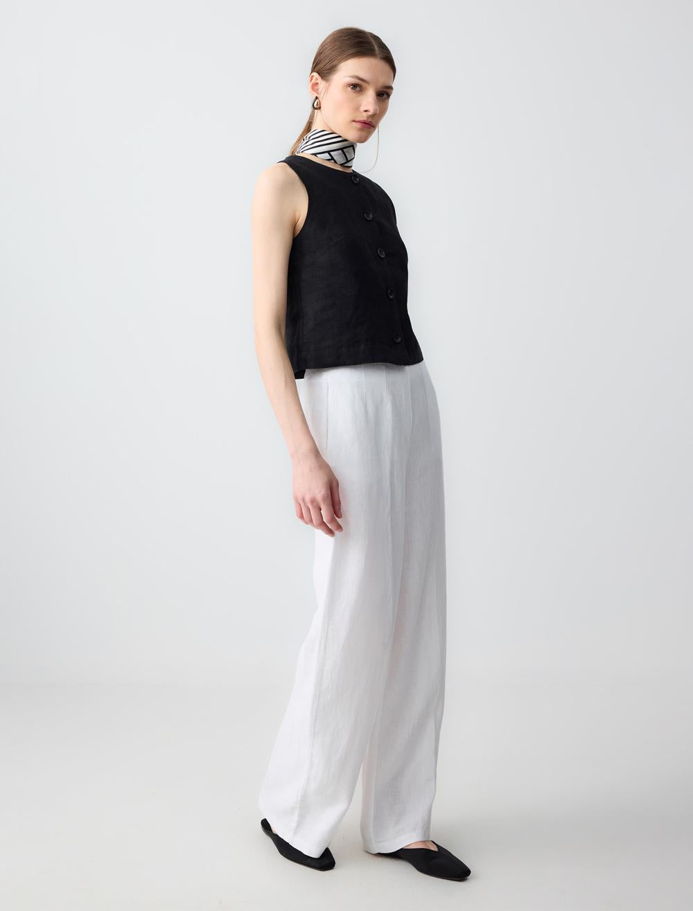 Loose Fit Trousers - White - 5SW183215100