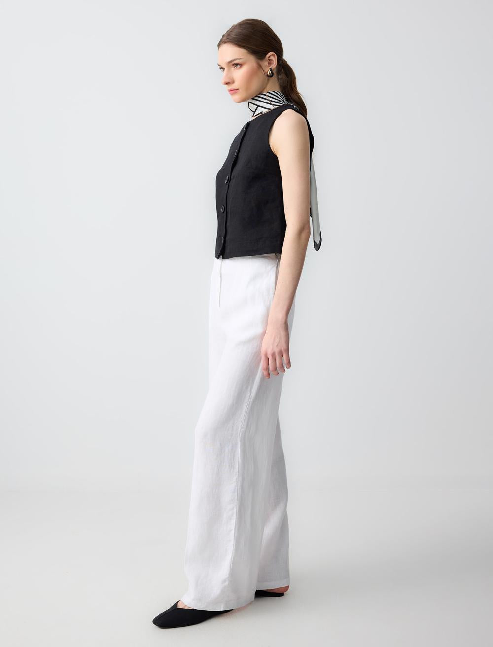 Loose Fit Trousers - White - 5SW183215100