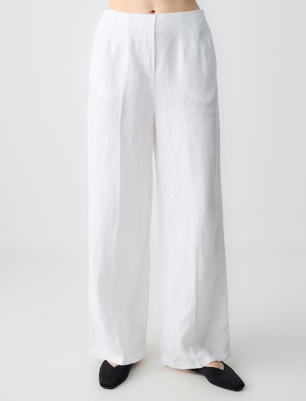 Loose Fit Trousers - White - 5SW183215100