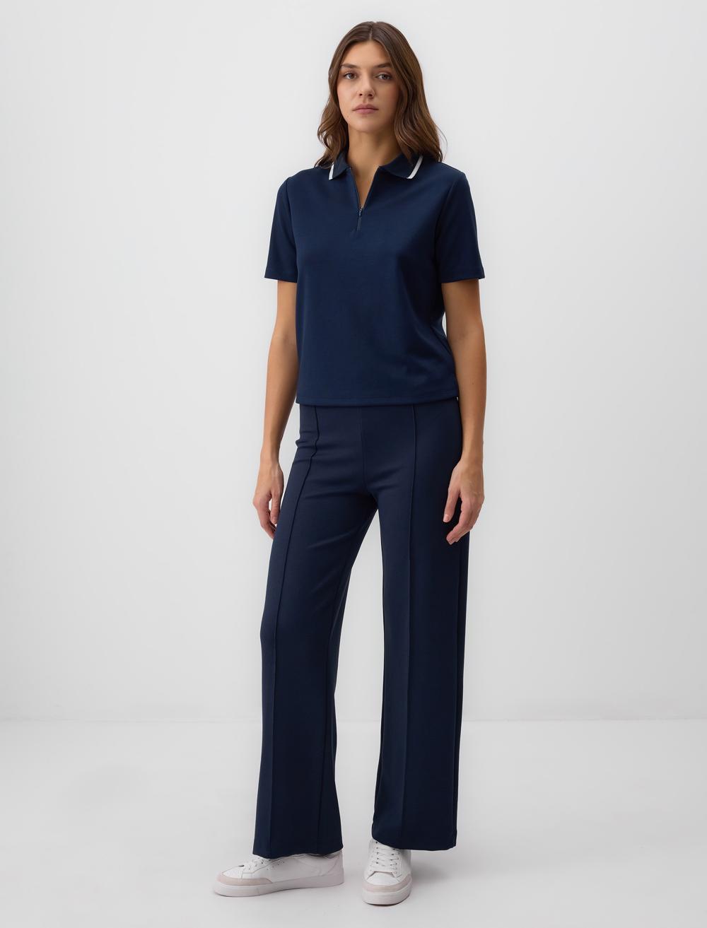 Relaxed Fit High Waist Wide Leg Knitted Pants