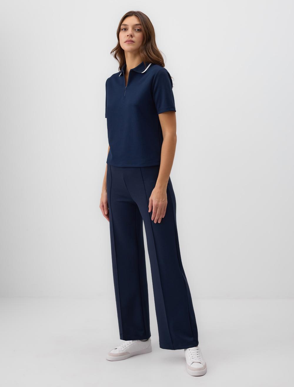 Relaxed Fit High Waist Wide Leg Knitted Pants