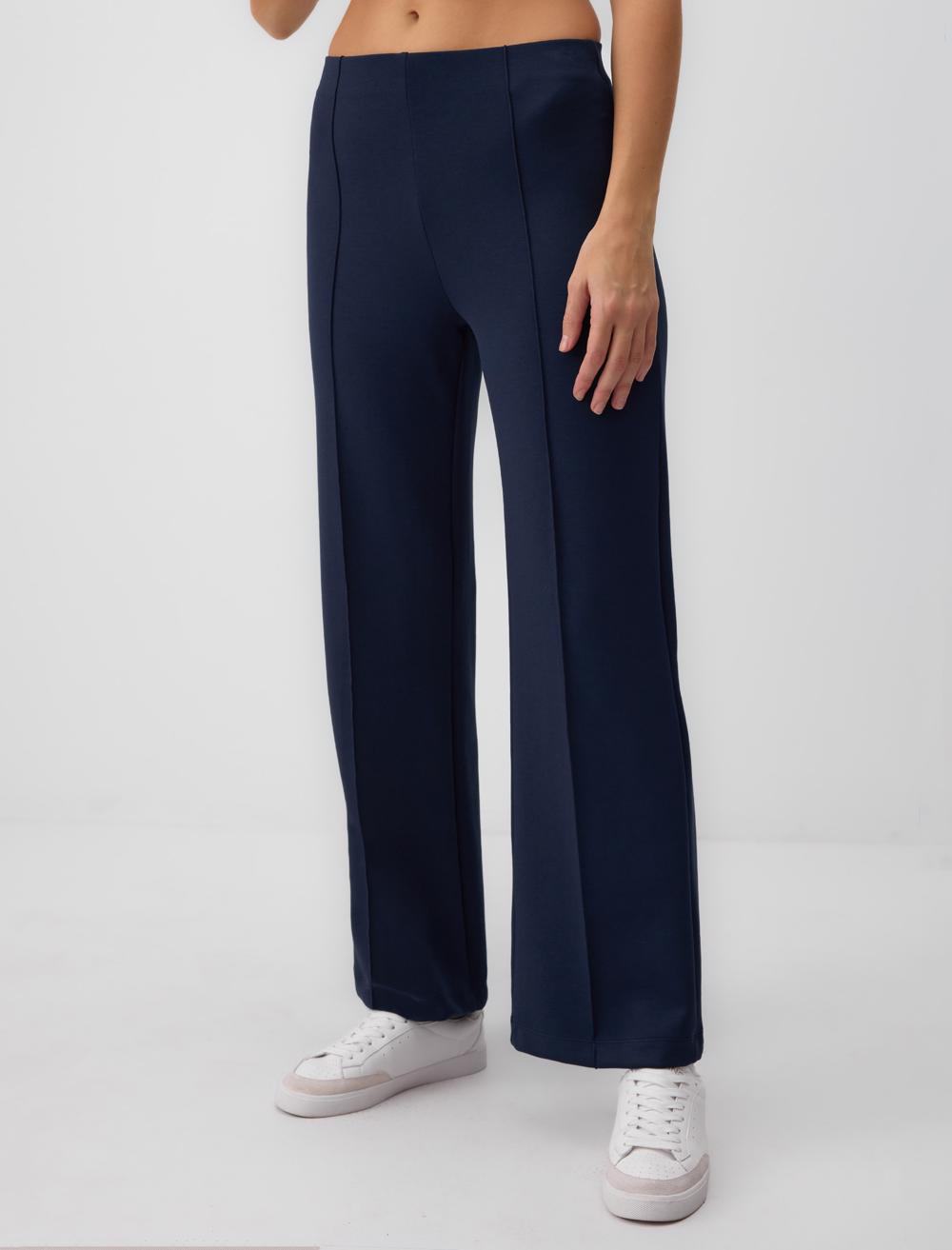 Relaxed Fit High Waist Wide Leg Knitted Pants