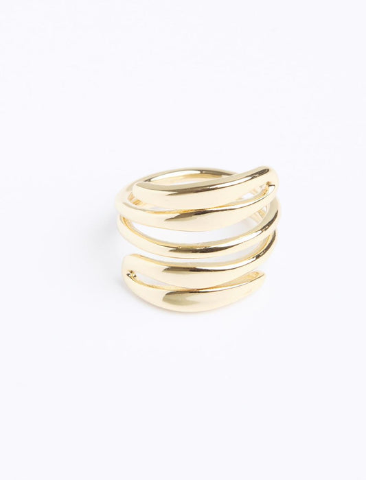 Spiral Pattern Shiny Ring