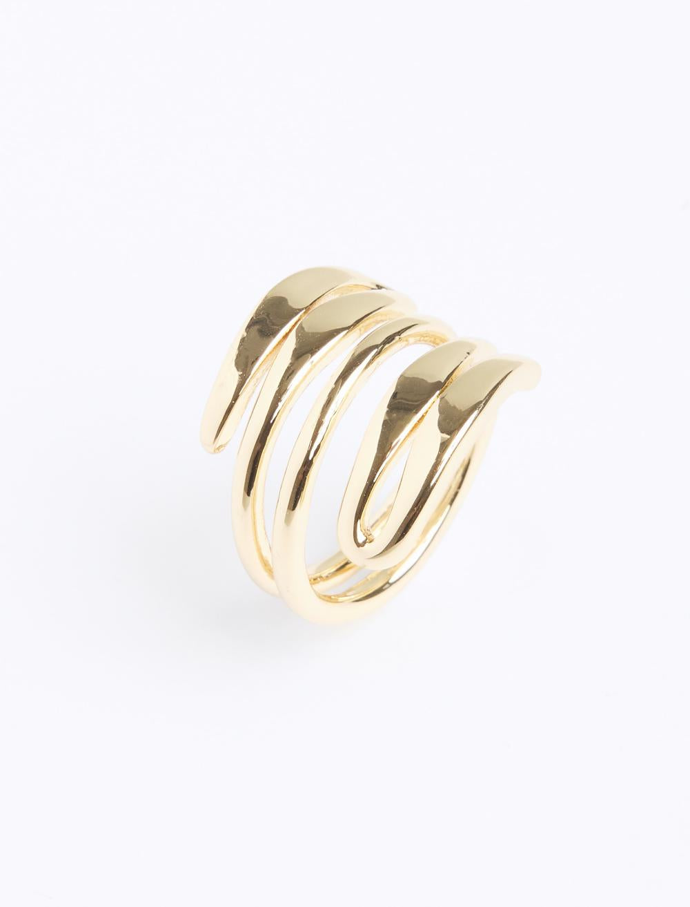 Spiral Pattern Shiny Ring