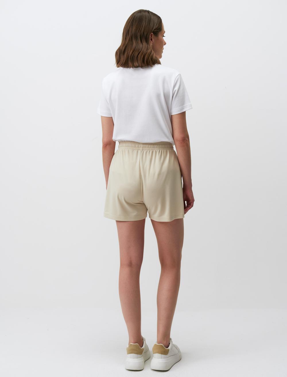 Loose Fit Regular Waist Shorts with Waist Ties - 24SS044001