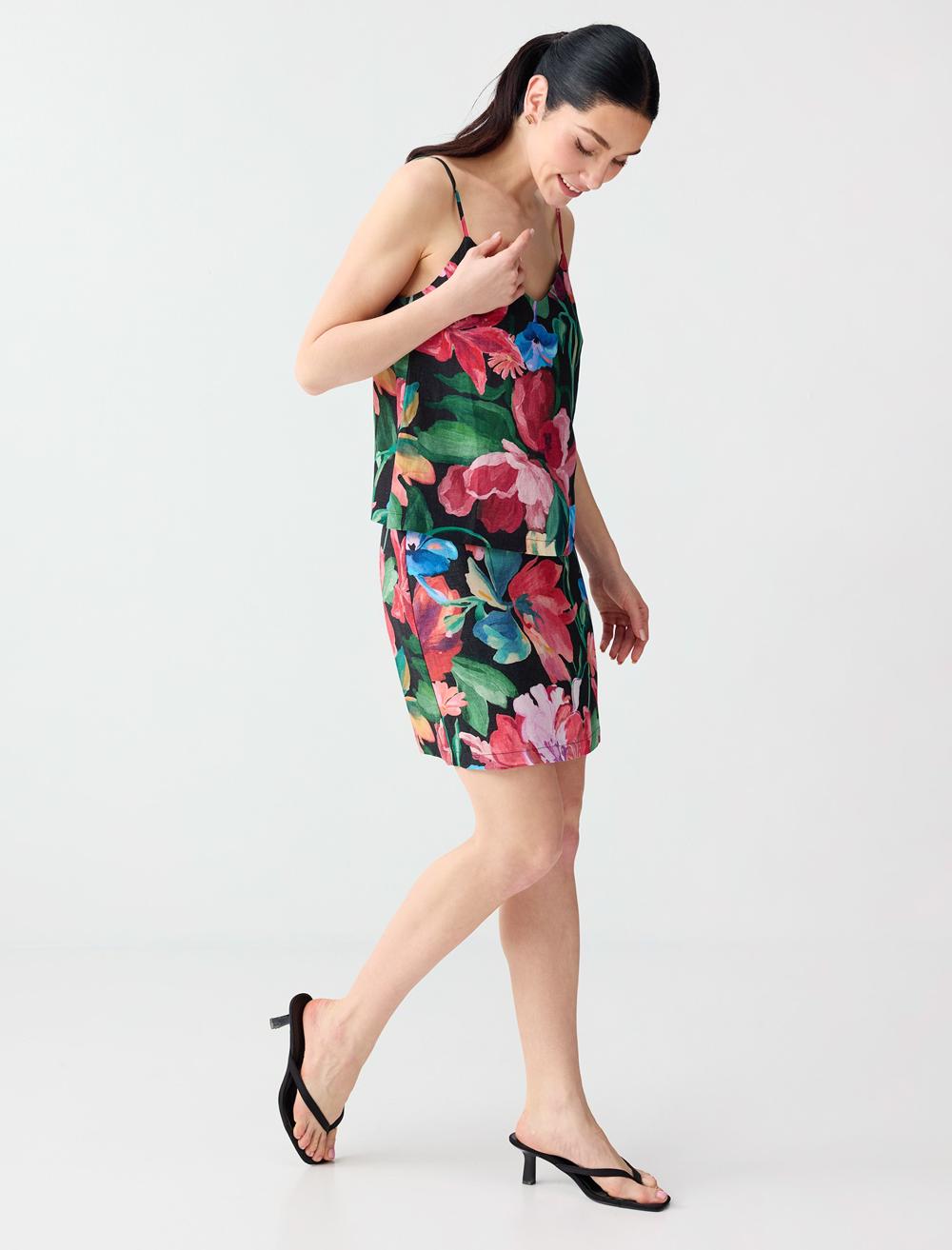 Normal Fit Skirt - Black - 6SW077377900