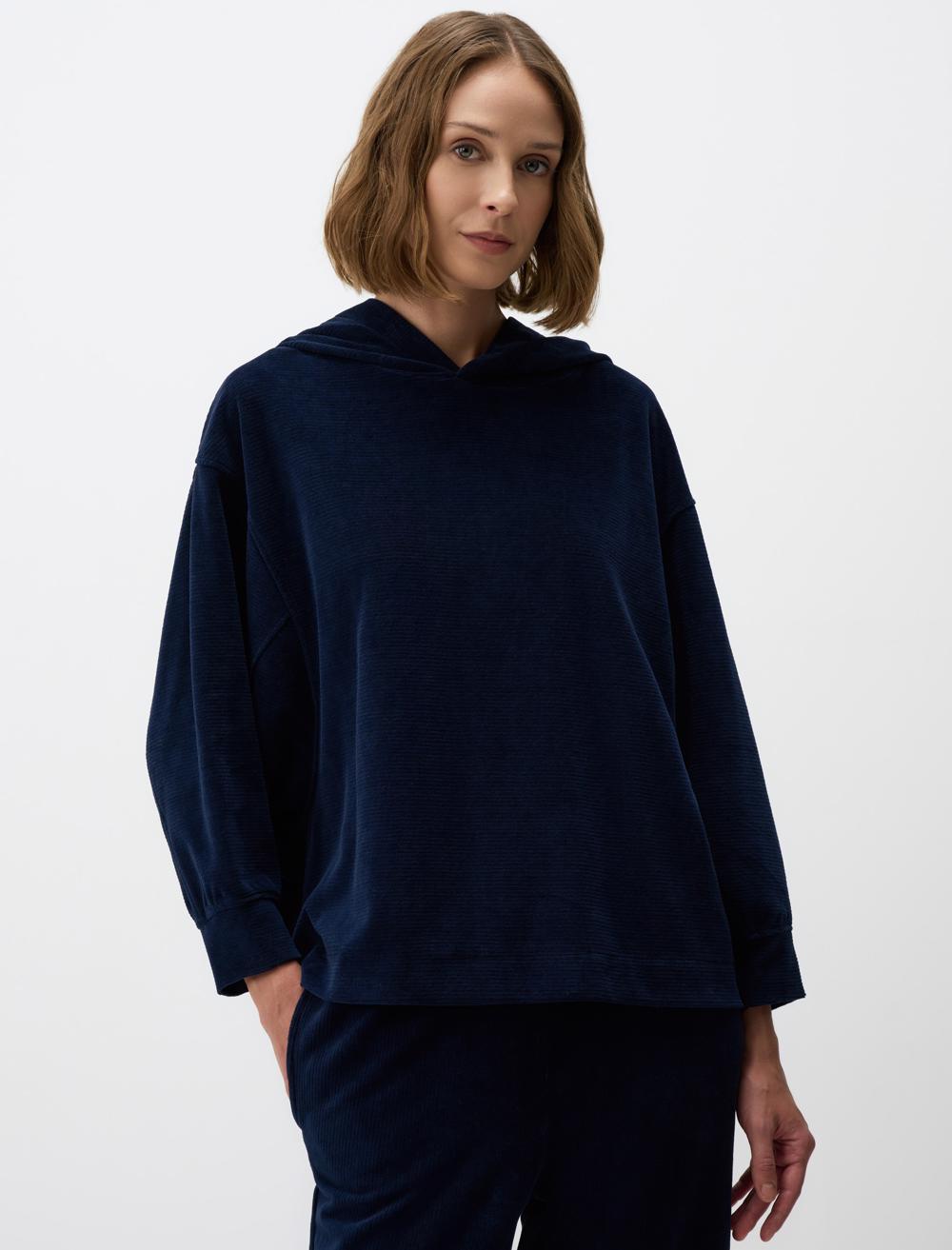 Loose Fit Hood Long-Sleeve Sweatshirt - 4WW361243
