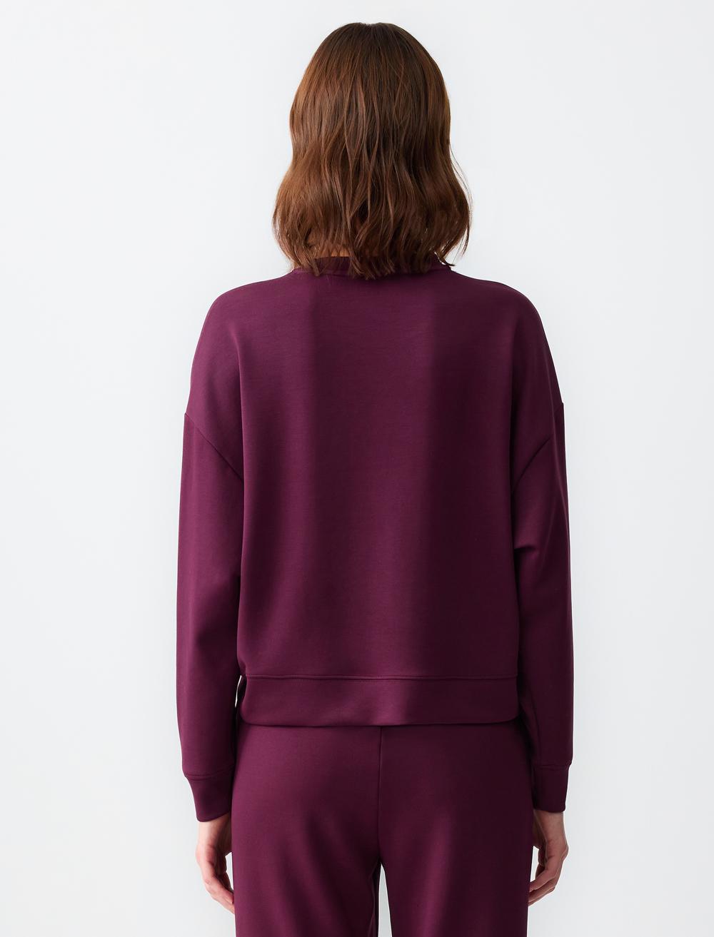 Loose Fit Crew Neck Long-Sleeve Sweatshirt - 5SW232782