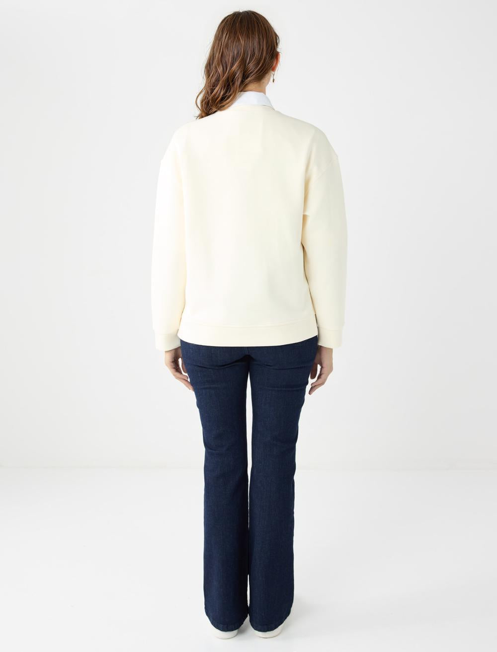 Crew Neck Long-Sleeve Sweatshirt - 5WW235767