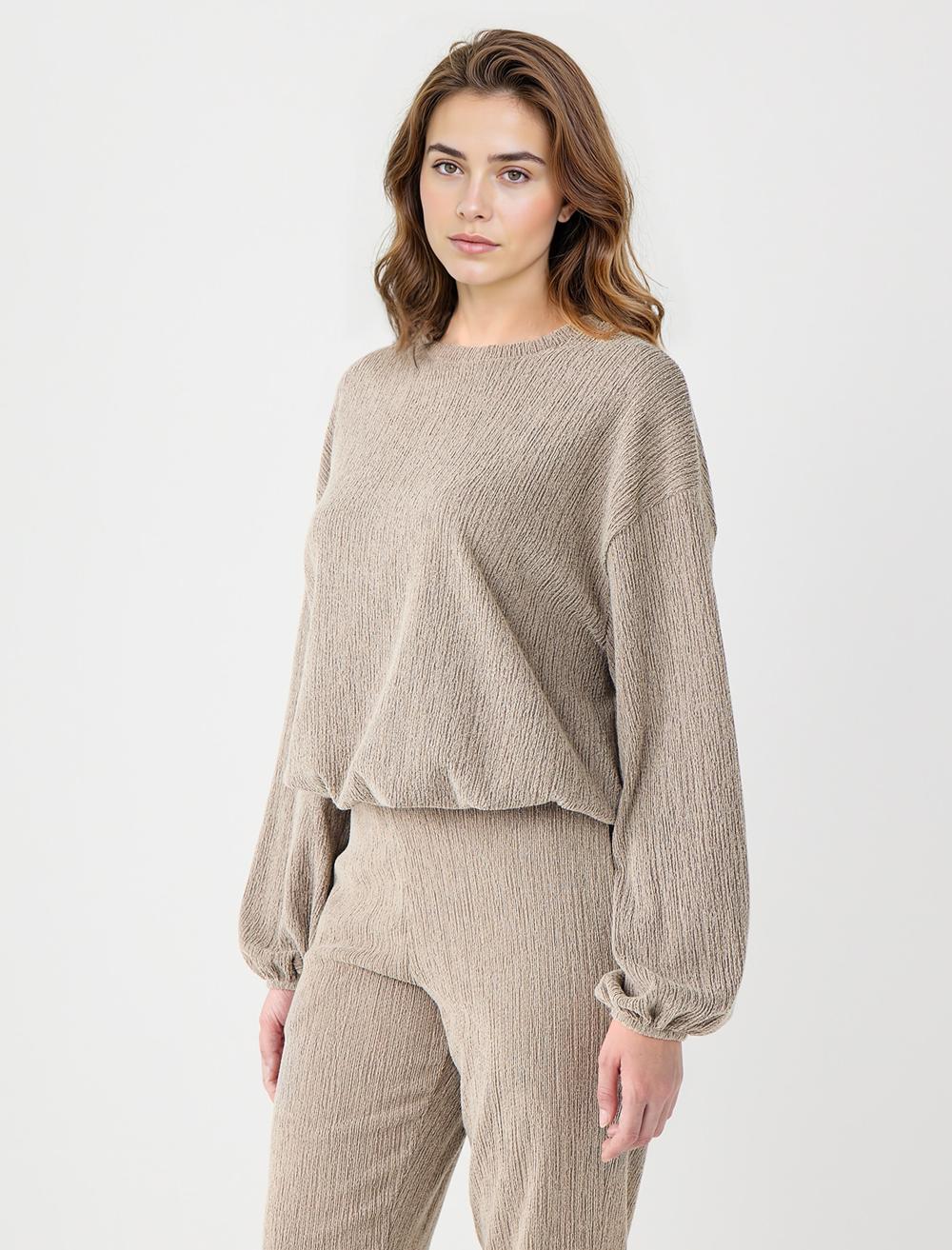 Crew Neck Long-Sleeve Sweatshirt - 5WW236136