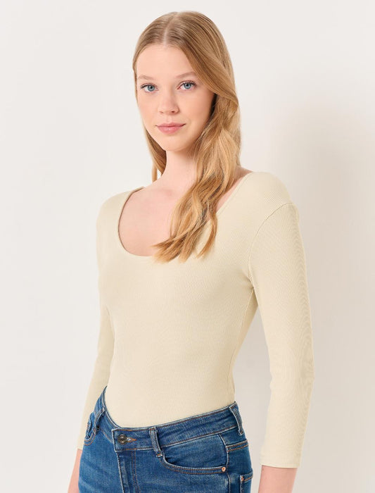 Slim Fit Three Quarter Sleeve T-Shirt