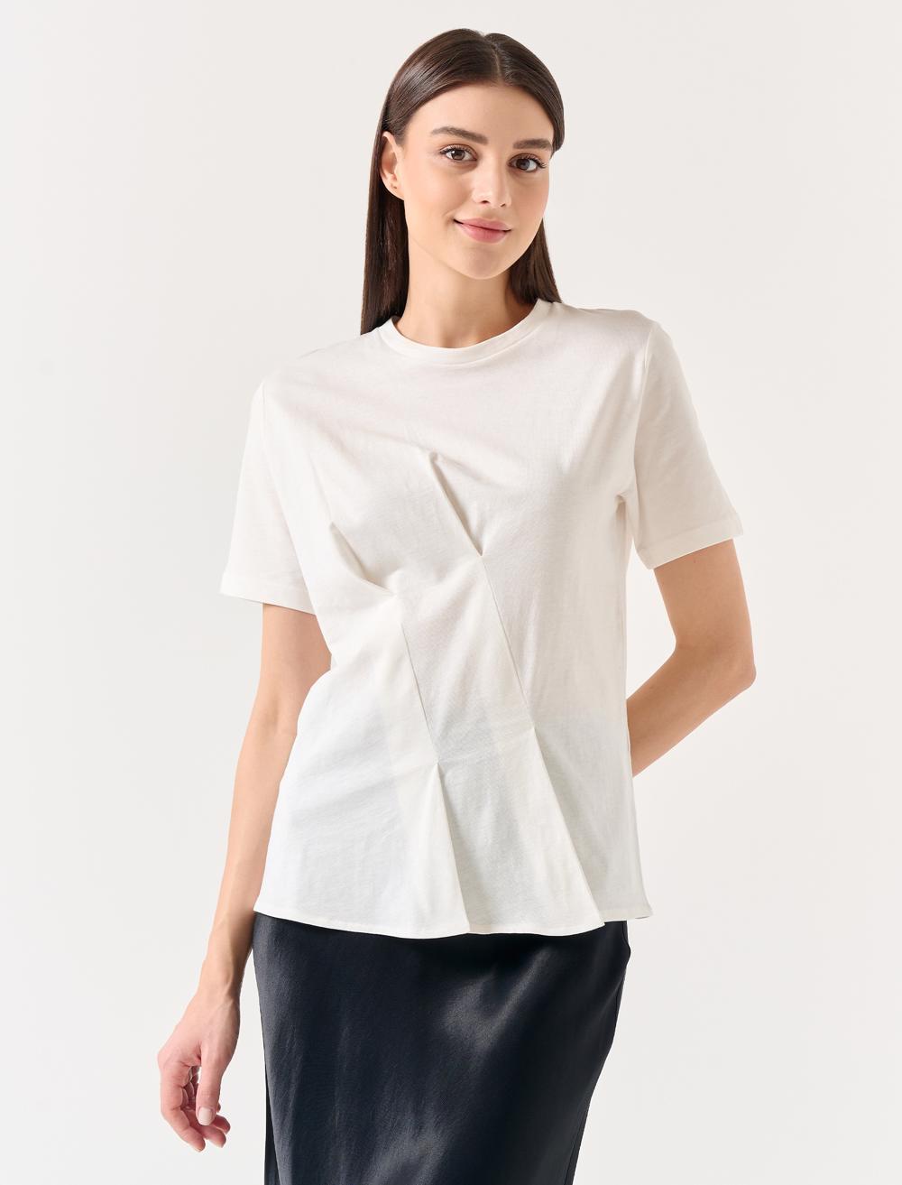 Crew Neck Short Sleeved 100% Cotton T-Shirt - 23ST020005