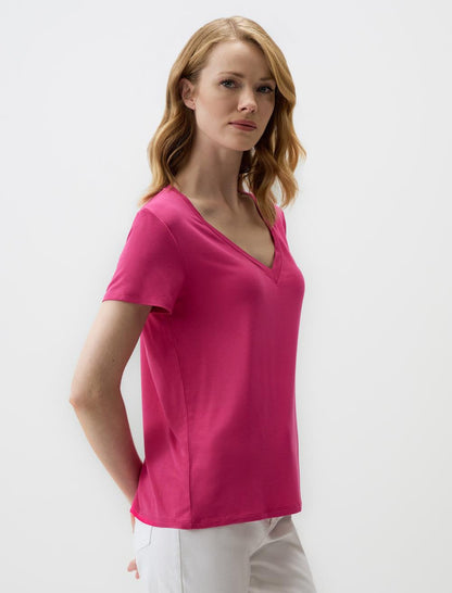 V-Neck Short Sleeve Basic T-Shirt