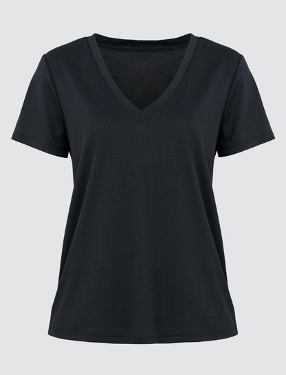 V-Neck Short Sleeve Basic T-Shirt