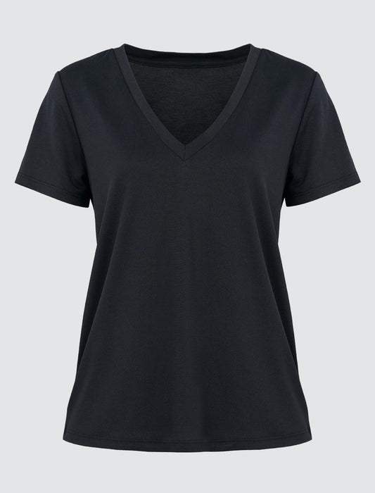 V-Neck Short Sleeve Basic T-Shirt