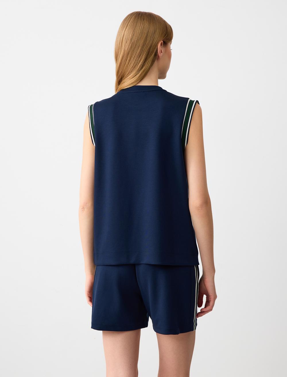 Crew Neck Sleeveless-Sleeve T-shirt - 5SW272239