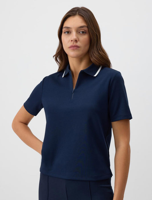 Knitted Dark Blue T-shirt