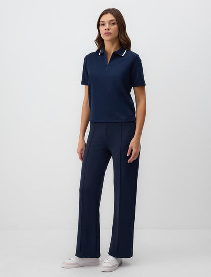 Knitted Dark Blue T-shirt